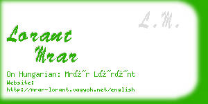 lorant mrar business card